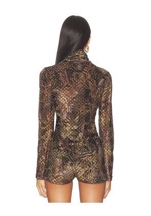 SIEDRES Cody Top in Brown. Size M. Also in L, S.