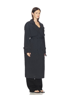 Theory Airy Trench in Black. Size L. Also in S.
