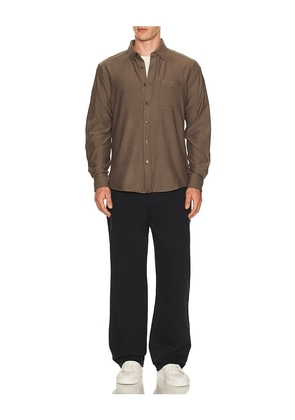 Rhone Work From Home Shirt in Brown. Size S. Also in M, XL/1X, XXL/2X.