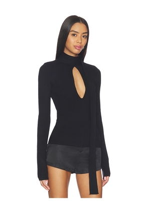 superdown Gracen Scarf Sweater in Black. Size M. Also in XS, S, L.
