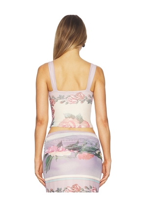 Tiger Mist Raffie Corset Top in Nude,Lavender. Size S. Also in XS, M, XL.