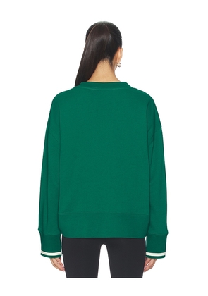 P.E Nation Courtside V-neck Sweatshirt in Green. Size M. Also in XS, S, L, XL.