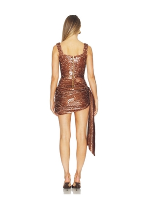 The Dolls House Cindy Dress in Metallic Bronze. Size M. Also in S, L.