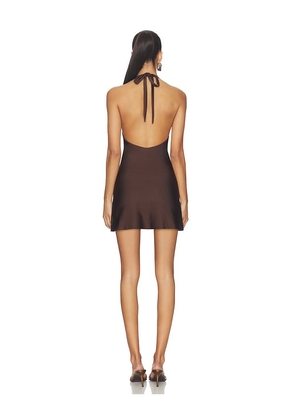 Shani Shemer Miki Mini Dress in Brown. Size M. Also in XS, L.