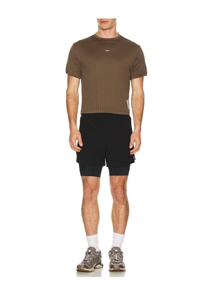 Satisfy Auralite Pleated Tee Shirt in Brown. Size S. Also in M, XS.