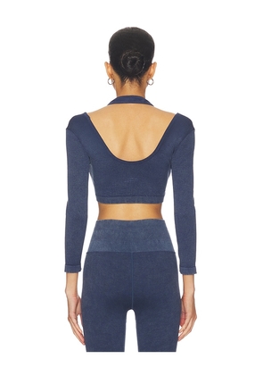 Spiritual Gangster Sun Bleached Grace Long Sleeve Top in Blue. Size XS/S. Also in M/L.