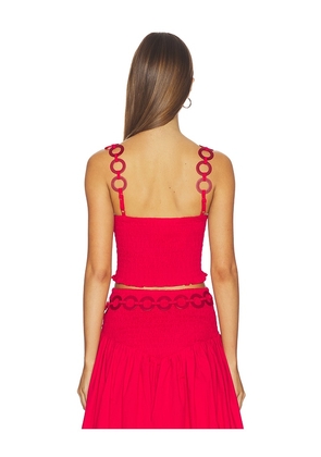 Saudade Solly Set Top in Red. Size M. Also in S, L, XL.