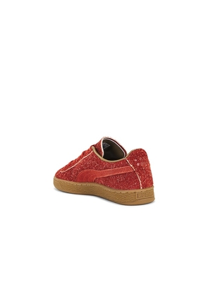 Puma Select X Danielle Cathari Suede Fuzzy Sneaker in Brick. Size 6.5. Also in 6, 7, 7.5, 8, 8.5, 9, 9.5.