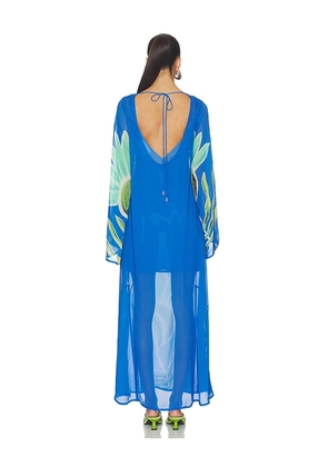 The Wolf Gang Solsana Long Sleeve Dress in Blue. Size XL. Also in S, XS.
