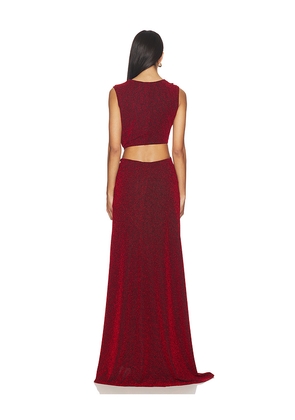 Sid Neigum Triple Loop Knit Dress in Burgundy. Size S. Also in XS, M.