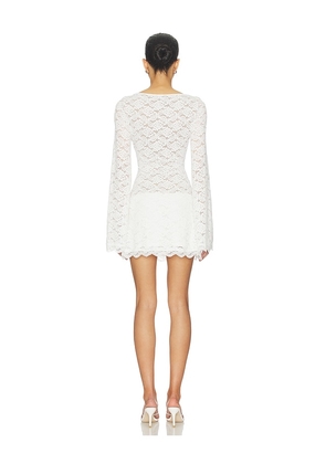 Runaway The Label Effie Long Sleeve Mini Dress in White. Size L. Also in M, S, XL, XS.