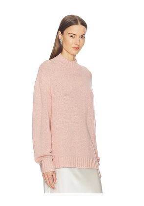 SRG Everlie Mockneck Sweater in Pink. Size L. Also in XXS, XS, S, M, XL.