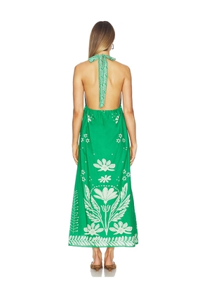 SAYLOR Tigris Dress in Green & CrÃ©me in Green. Size M. Also in XS, L.