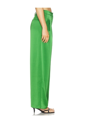 Susana Monaco Satin Pleated Pant in Green. Size 12. Also in 0, 2, 4, 6.