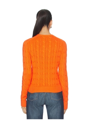 Polo Ralph Lauren Cotton Crewneck Pullover Sweater in Orange. Size M. Also in XS, S, L, XL, XXL.