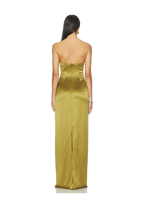 retrofete Olivine Dress in Olive. Size L. Also in M, XL.