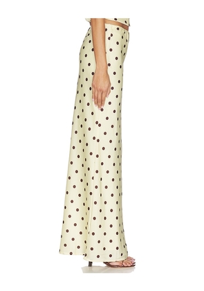 Runaway The Label Blaine Maxi Skirt in Lemon,Chocolate. Size M. Also in XS, S, L, XL, XXL.