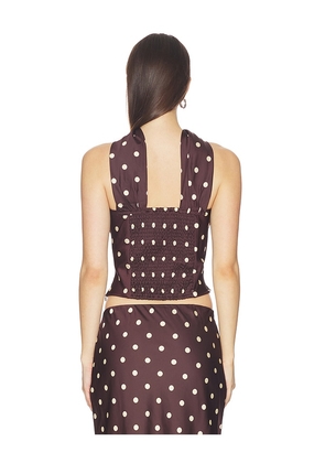 Runaway The Label Blaine Top in Chocolate. Size M. Also in XS, S, L, XL.