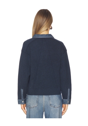 Rag & Bone Marie Denim Polo in Navy. Size M. Also in XS, S.