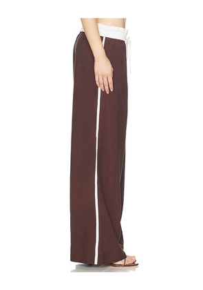 SOVERE Sora Pant in Brown,White. Size M. Also in XS, L, XL.