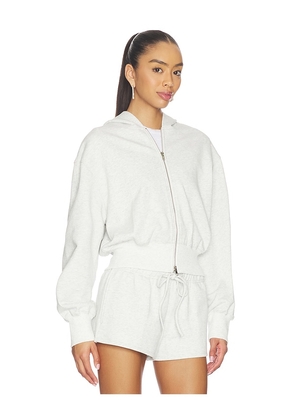 superdown Blanka Zip Up Hoodie in Light Grey. Size L. Also in XS, XXS, S, M, XL.