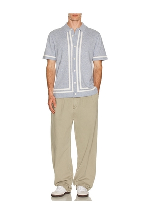 Rails Leo Knitted Shirt in Blue. Size M. Also in S, XL/1X.