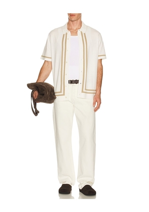 Rails Leo Knitted Shirt in White. Size M. Also in L.