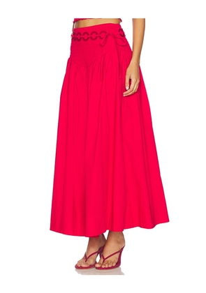 Saudade Solly Set Skirt in Red. Size M. Also in S, L, XL.