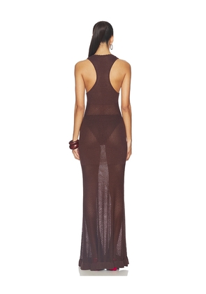 Tularosa Kashish Maxi Dress in Brown. Size L. Also in XS, S, M.