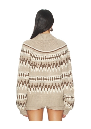 SEROYA Tirza Sweater in Taupe. Size M. Also in XS, XL, S, L.