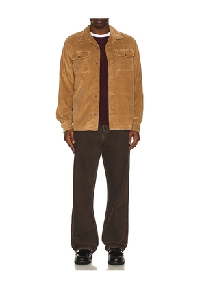 Polo Ralph Lauren Long-Sleeve Wide Wale Corduroy Teton Camp Sport Shirt in Brown. Size M. Also in S, L, XXL/2X.