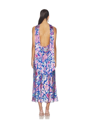 RIXO Hayley Dress in Navy,Pink. Size L. Also in S, XS, M, XL.