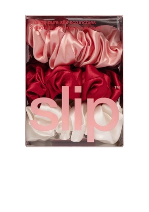 slip Pure Silk Large Scrunchies Set Of 3 in Beauty: Multi.