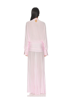 SEROYA Swan Maxi Dress in Pink. Size M. Also in S.