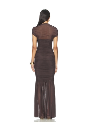 SEROYA Noel Gown in Chocolate. Size M. Also in XS, S.