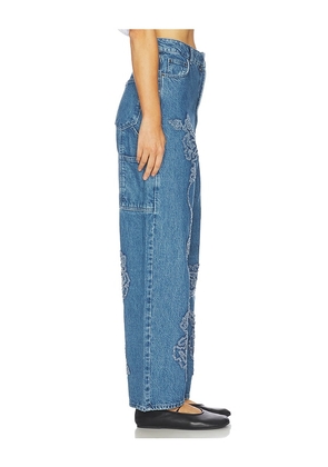 ROTATE Denim Boyfriend Jeans in Blue. Size 24. Also in 25, 26, 27, 28, 30, 31, 32.