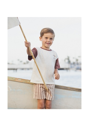 Rylee + Cru Boardshort in Brown. Size 12-18M. Also in 18-24M, 2-3yr.
