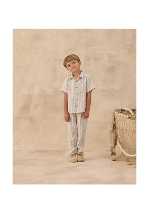 Rylee + Cru Collared Short Sleeve Shirt in Cream. Size 12-18M. Also in 18-24M, 2-3yr, 4-5yr.