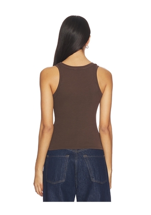 ROTATE Basic Tank Top in Brown. Size M. Also in XS, S, L.