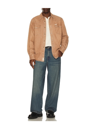 Sendero Provisions Co. The Wyatt Pearl Snap Shirt in Brown. Size M. Also in S, L.