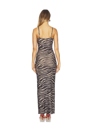superdown Jobelle Maxi Dress in Tan,Black. Size M. Also in XXS, XS, S, L, XL.