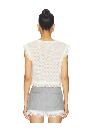 Sea Teagan Knit Combo Vest in Cream. Size L. Also in S, XXS, XS, M, XL.