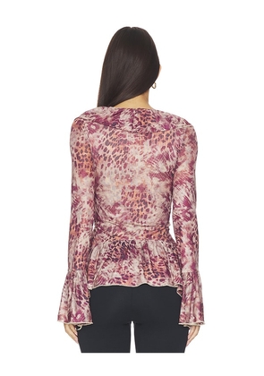 superdown Kairi Long Sleeve Top in Brown. Size L. Also in XXS, XS, S, M.