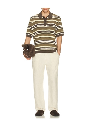 SAMSOE SAMSOE Samarco Short Sleeve Polo in Olive. Size S. Also in M, L.