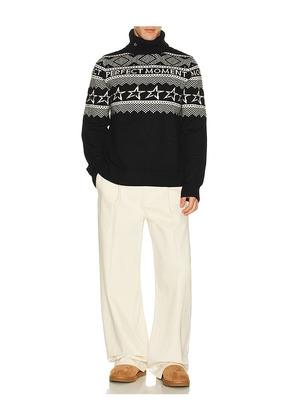 Perfect Moment Fairisle Sweater in Black. Size L. Also in S, M, XL/1X.