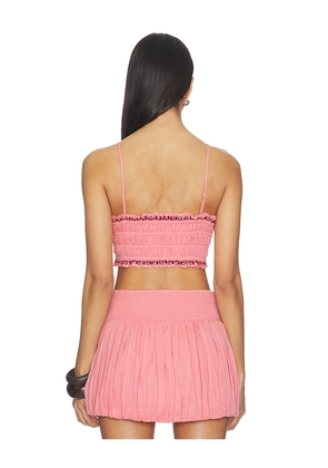 ROCOCO SAND Smocking Bandeau Top in Pink. Size L. Also in M, S, XL, XXL.