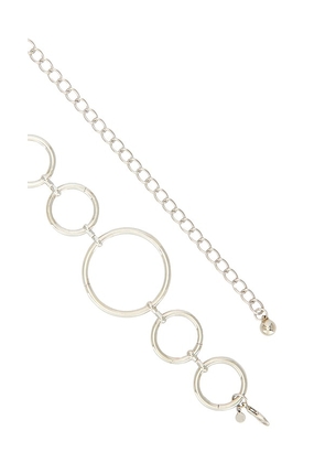 petit moments Circle Chain Belt in Metallic Silver.