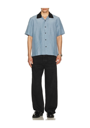 Rag & Bone Avery Slub Shirt in Baby Blue. Size L. Also in S, M.