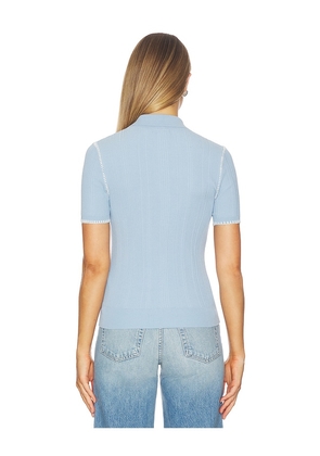 Rag & Bone Harper Short Sleeve Cardigan in Baby Blue. Size L. Also in XS, S.