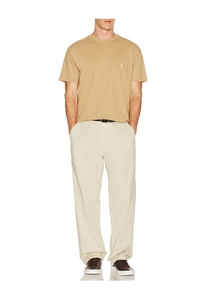 Polo Ralph Lauren Short Sleeve Crewneck Pocket Tee in Brown. Size L. Also in S, M, XXL/2X.